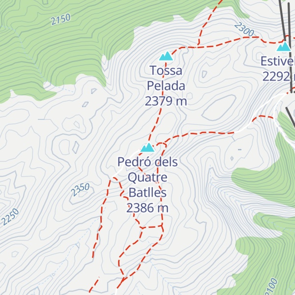 Map of Pedró dels Quatre Batlles