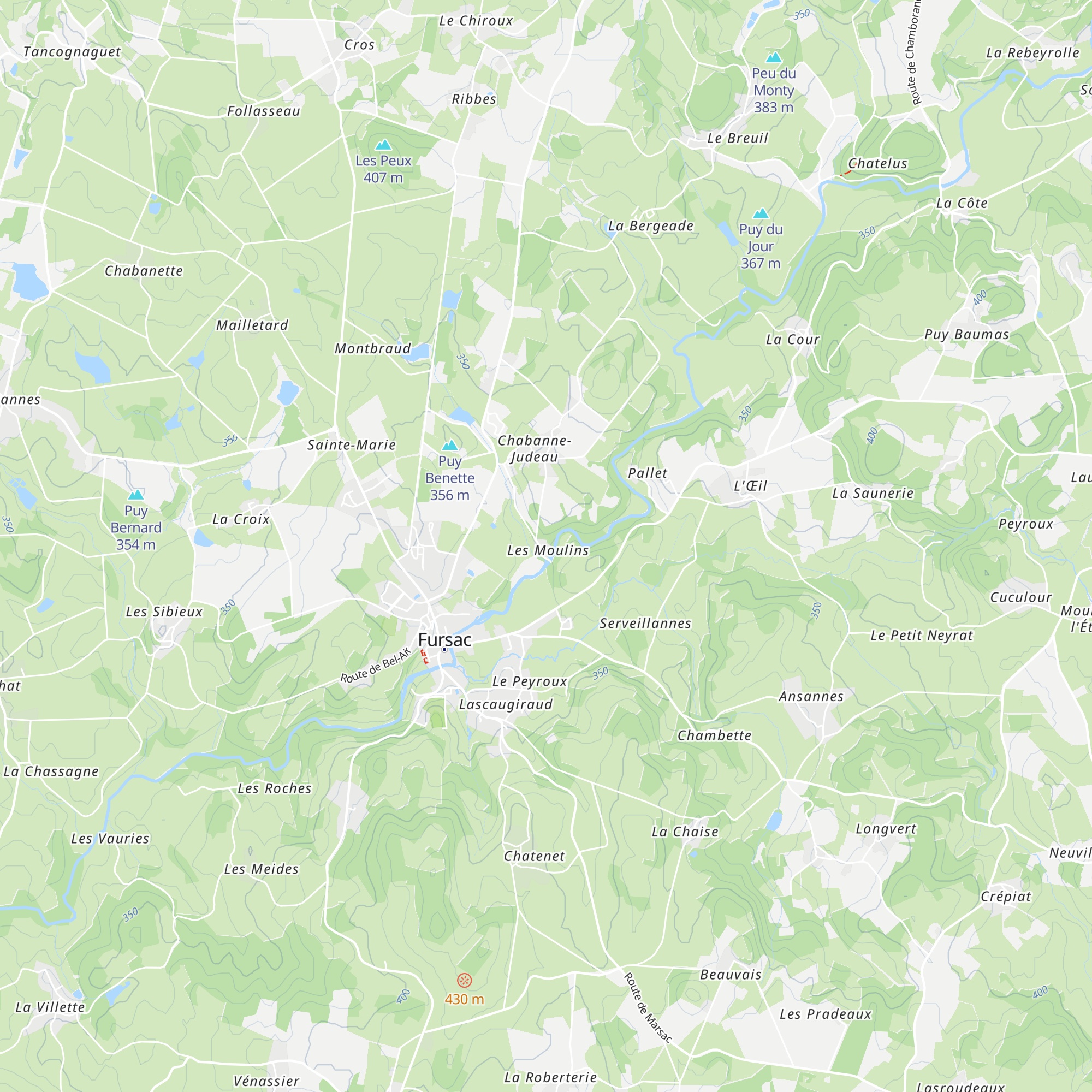 Gîte Au Fil de la Gartempe map