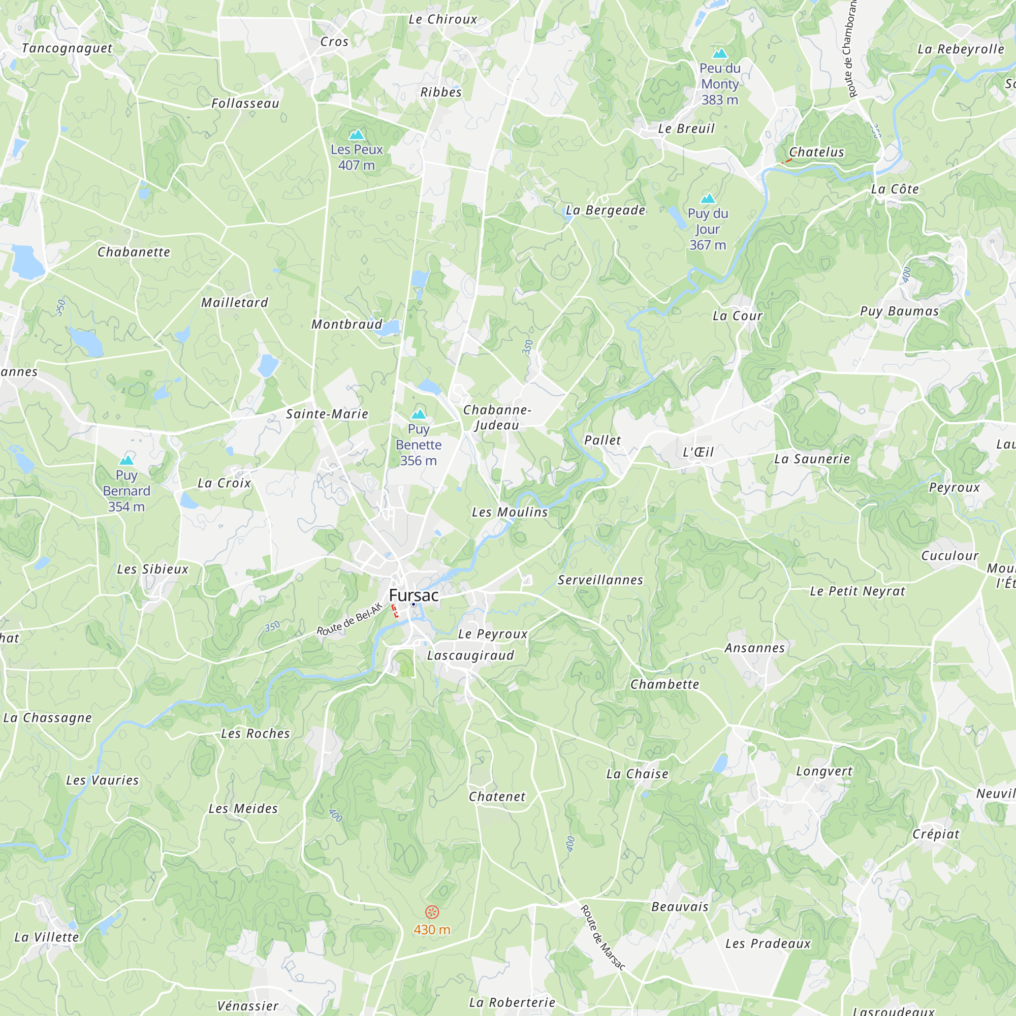 Gîte Au Fil de la Gartempe map