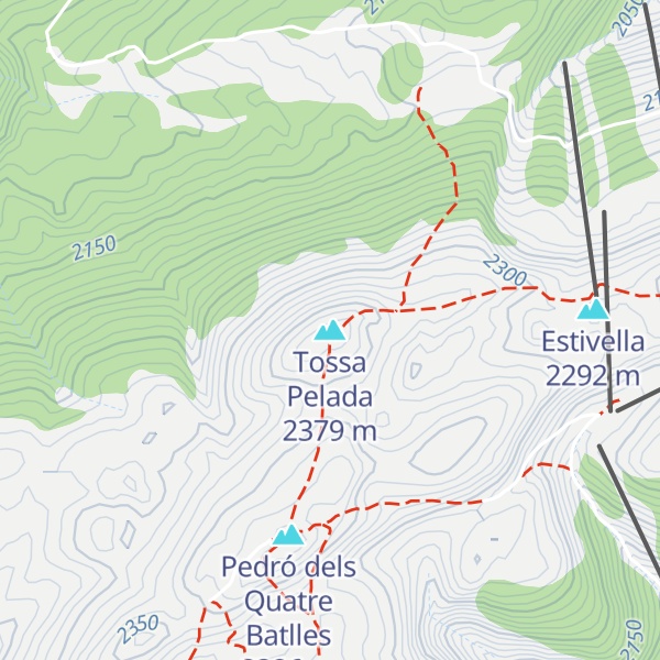Map of Tossa Pelada