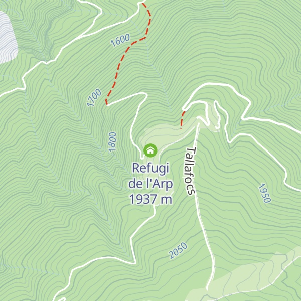 Map of Refugi de l'Arp