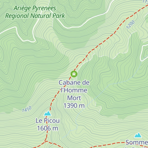 Map of Cabane de l'Homme Mort