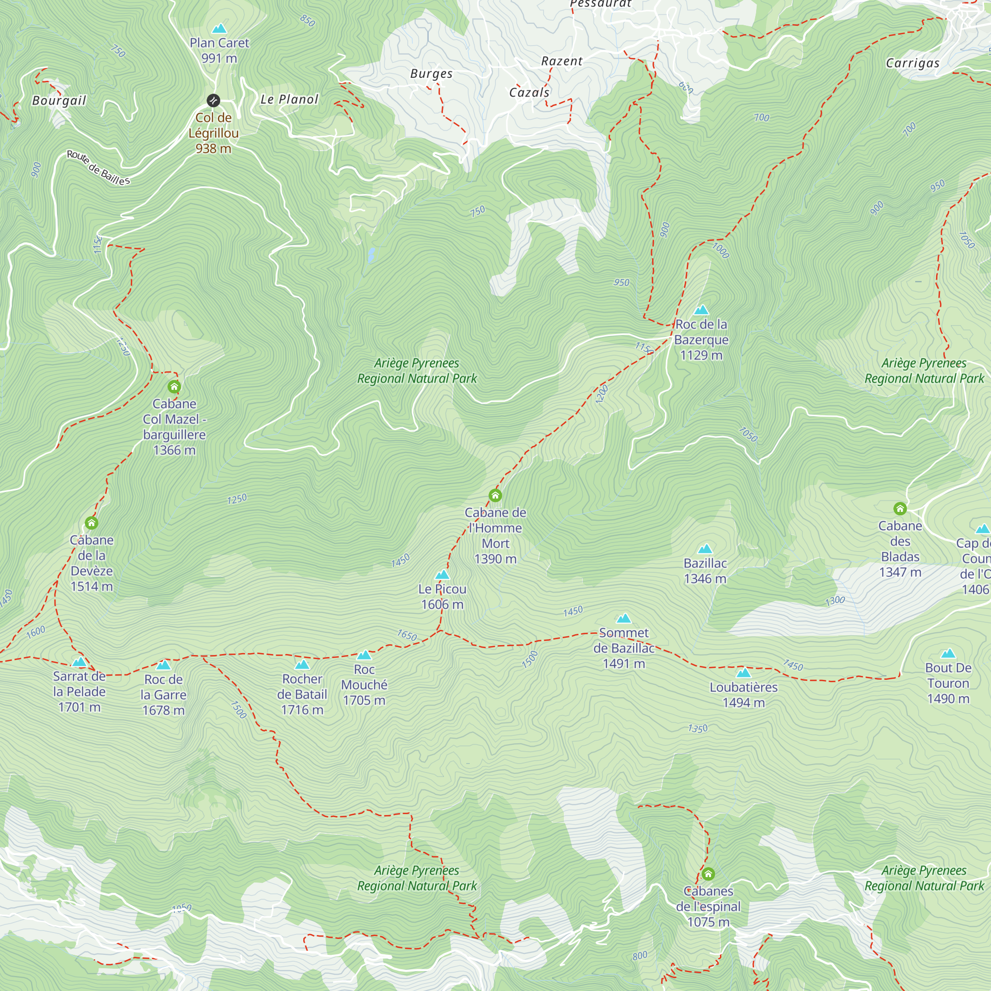 Cabane de l'Homme Mort map