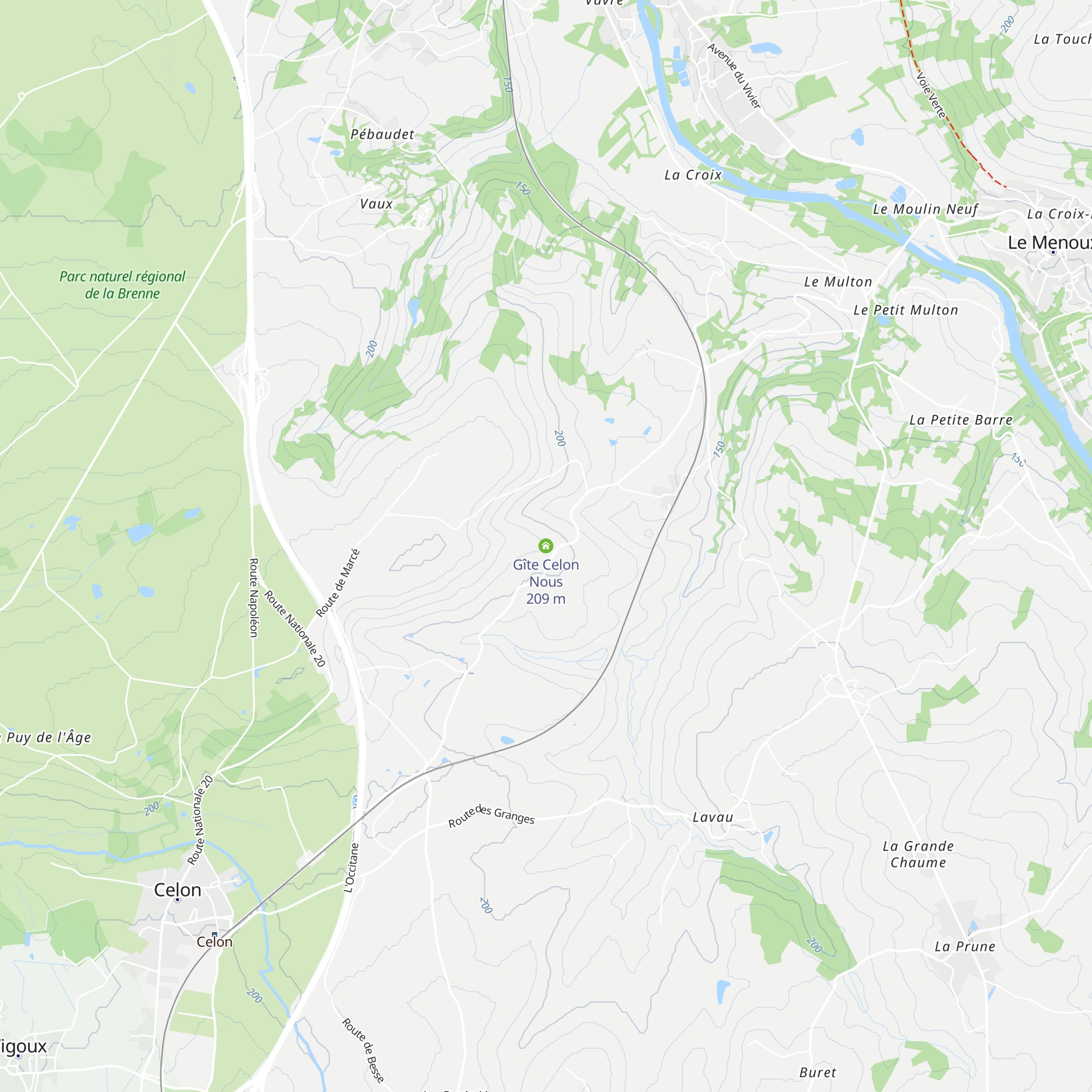 Gîte Celon Nous map