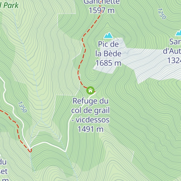 Map of Refuge du col de grail - vicdessos