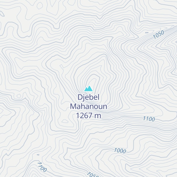 Map of Djebel Mahanoun