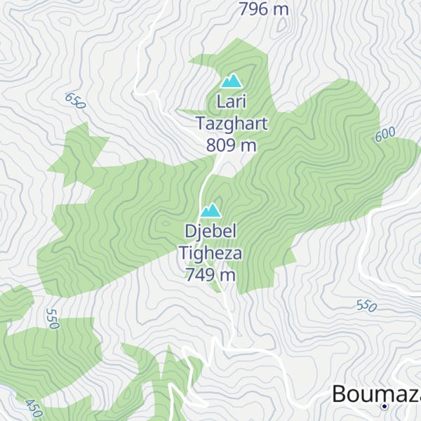 Map of Djebel Tigheza