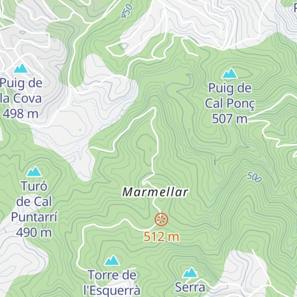 Map of Els Poniols
