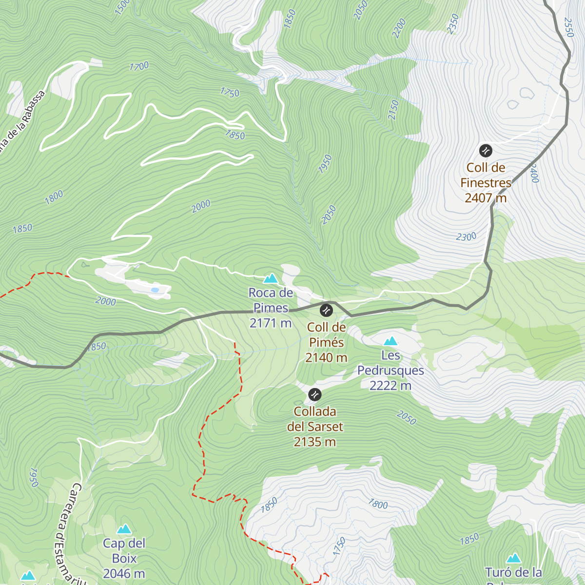 Refugi de Roca de Pimés map