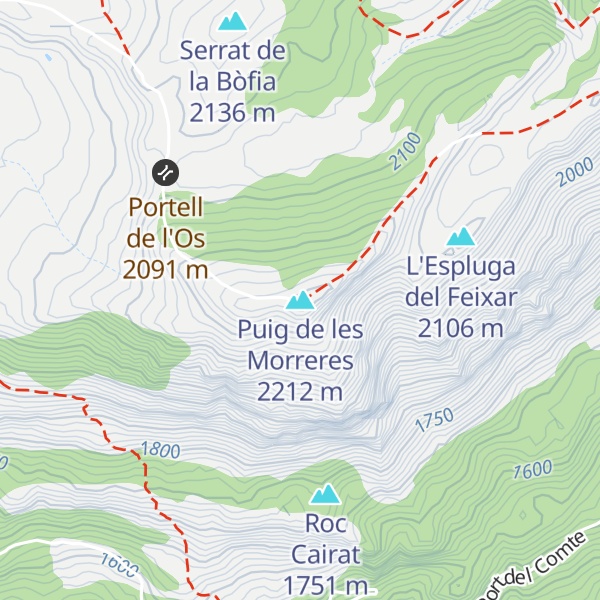Map of Puig de les Morreres