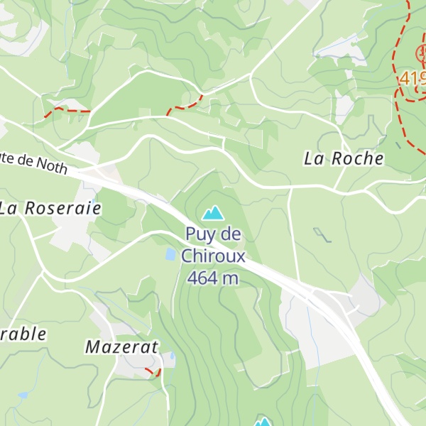 Map of Puy de Chiroux