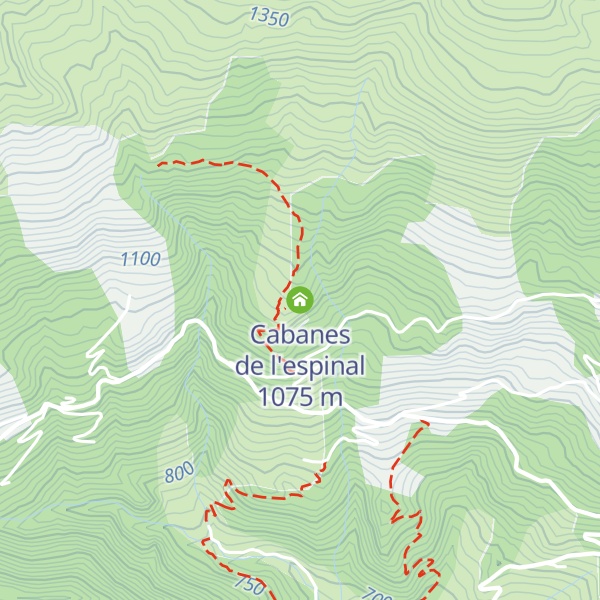 Map of Cabanes de l'espinal