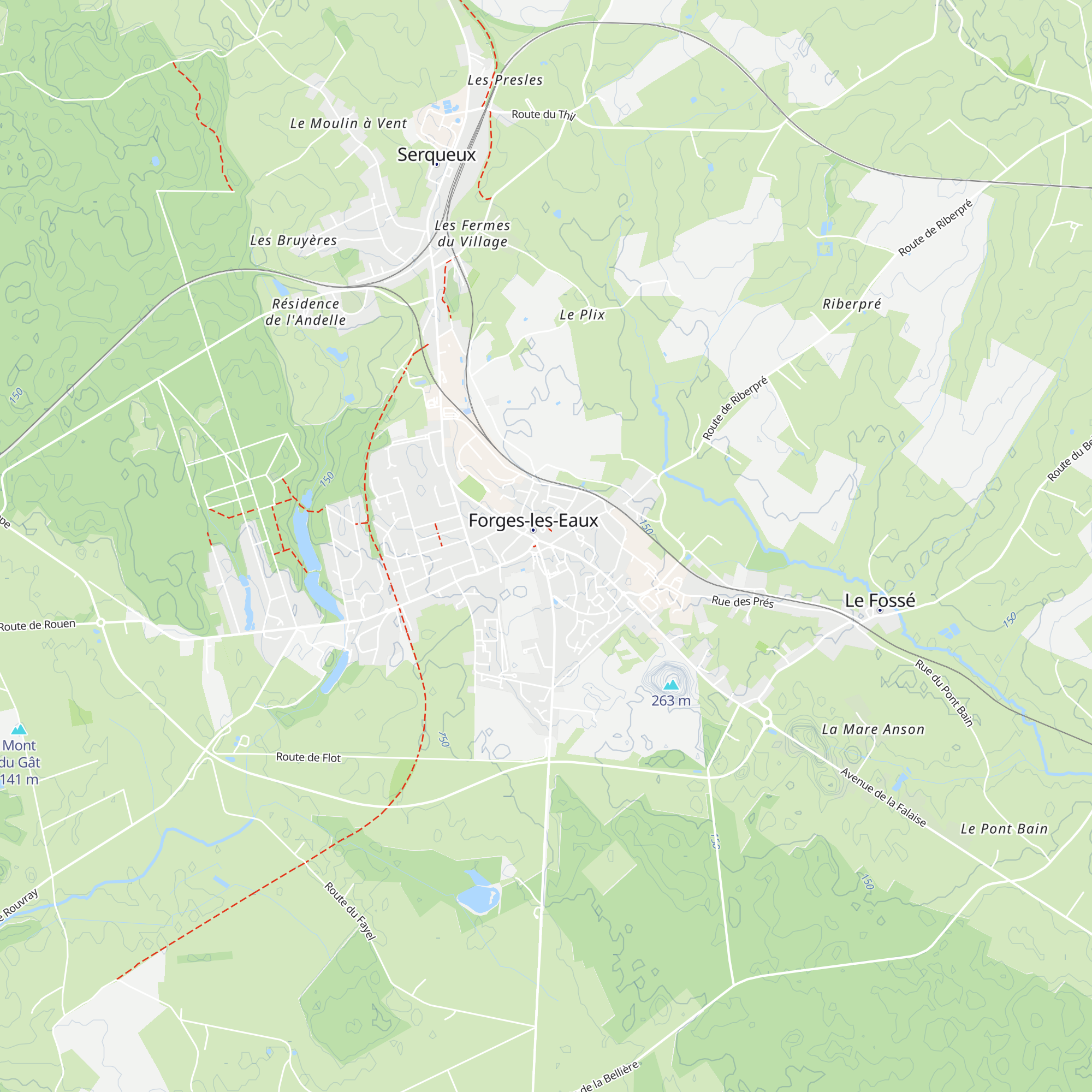 Office de tourisme de Forges-les-Eaux map