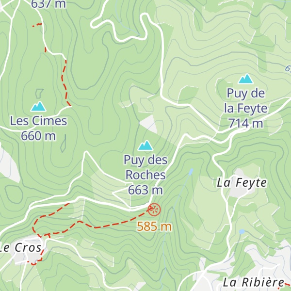 Map of Puy des Roches