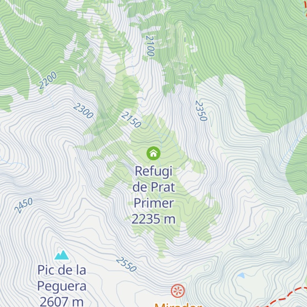Map of Refugi de Prat Primer
