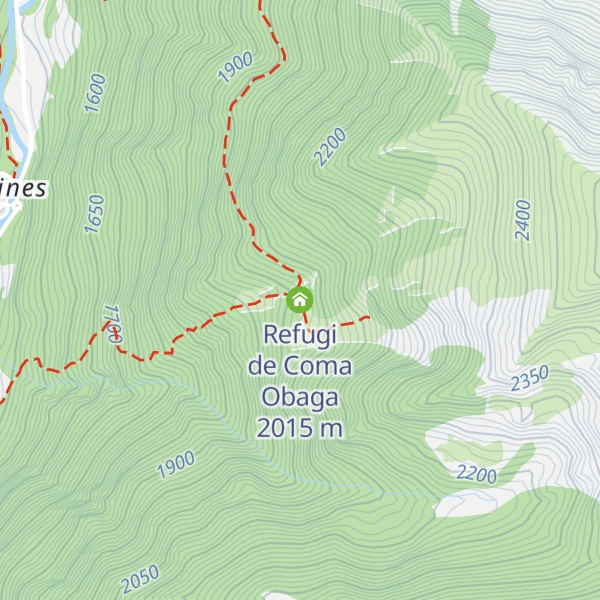 Map of Refugi de Coma Obaga