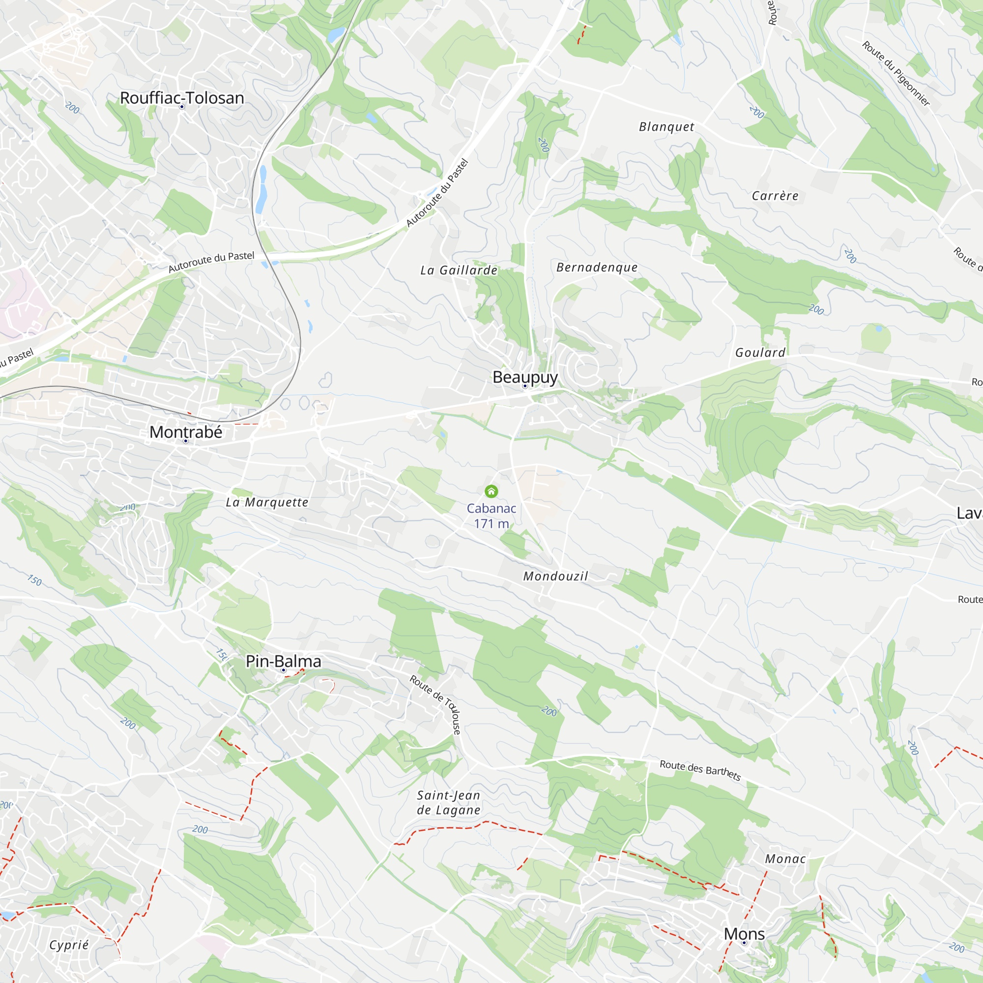 Cabanac map