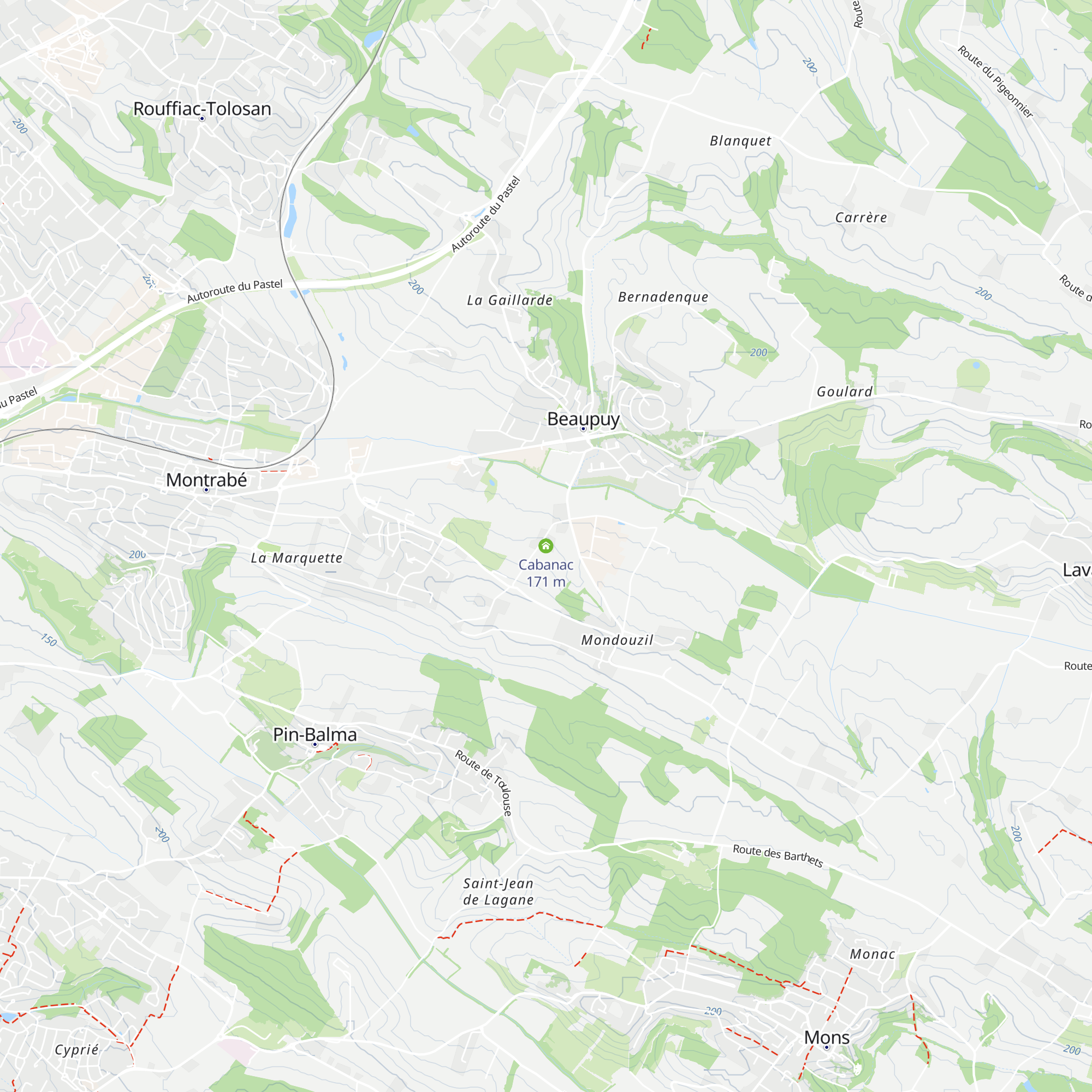Cabanac map