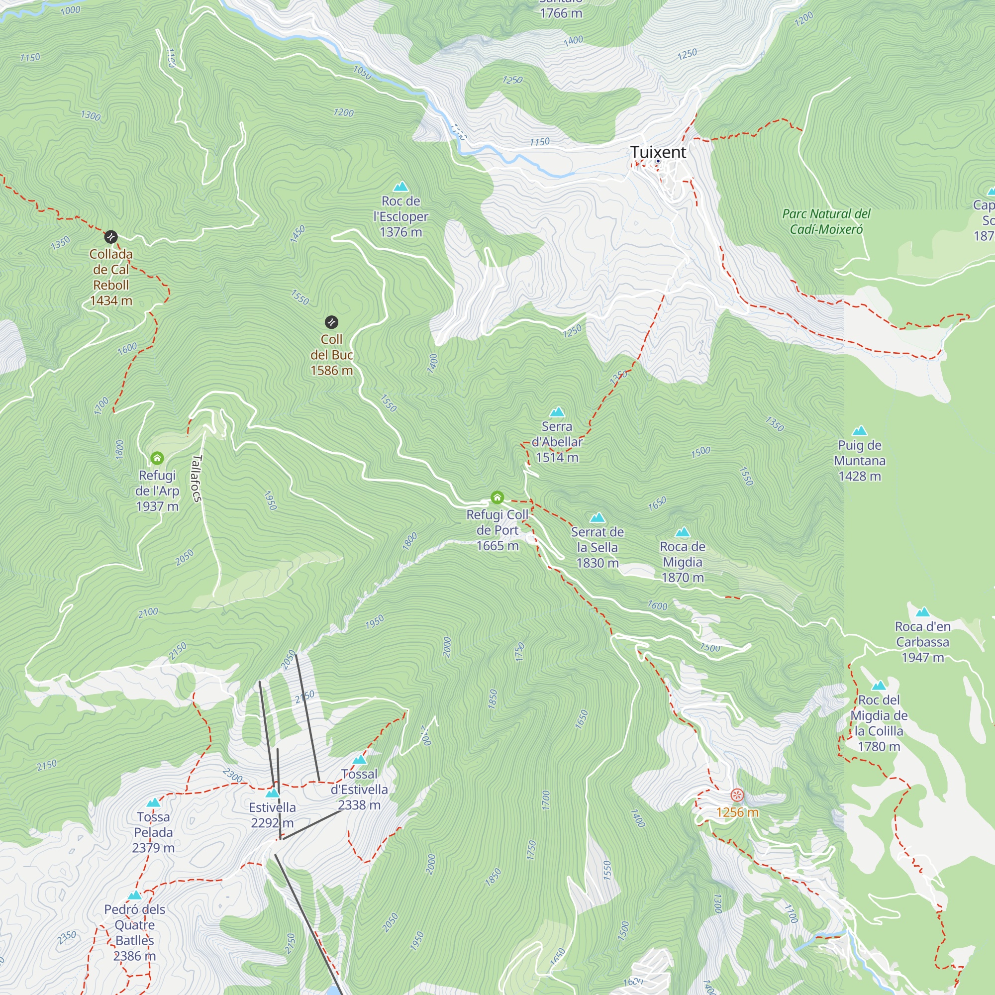 Refugi Coll de Port map