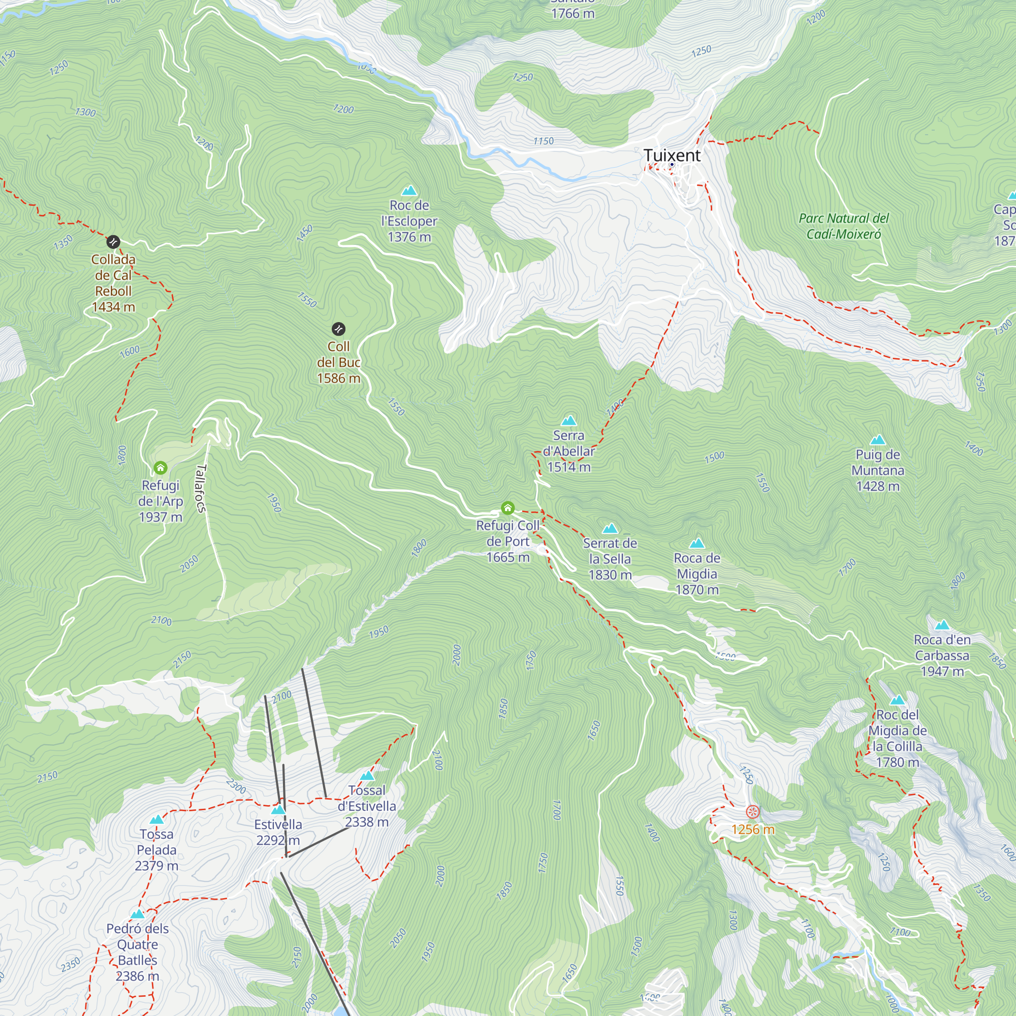 Refugi Coll de Port map