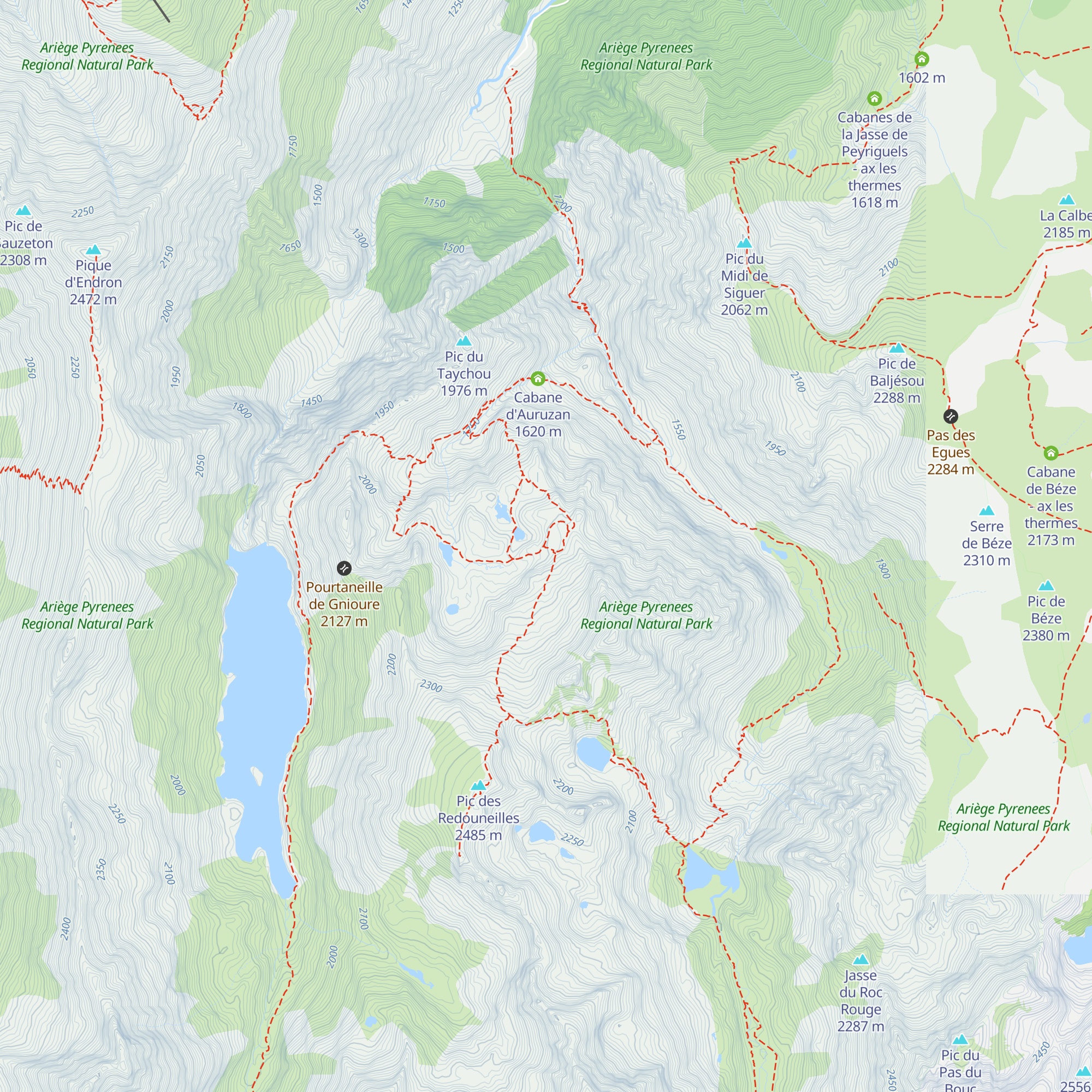 Cabane de Neych - vicdessos map