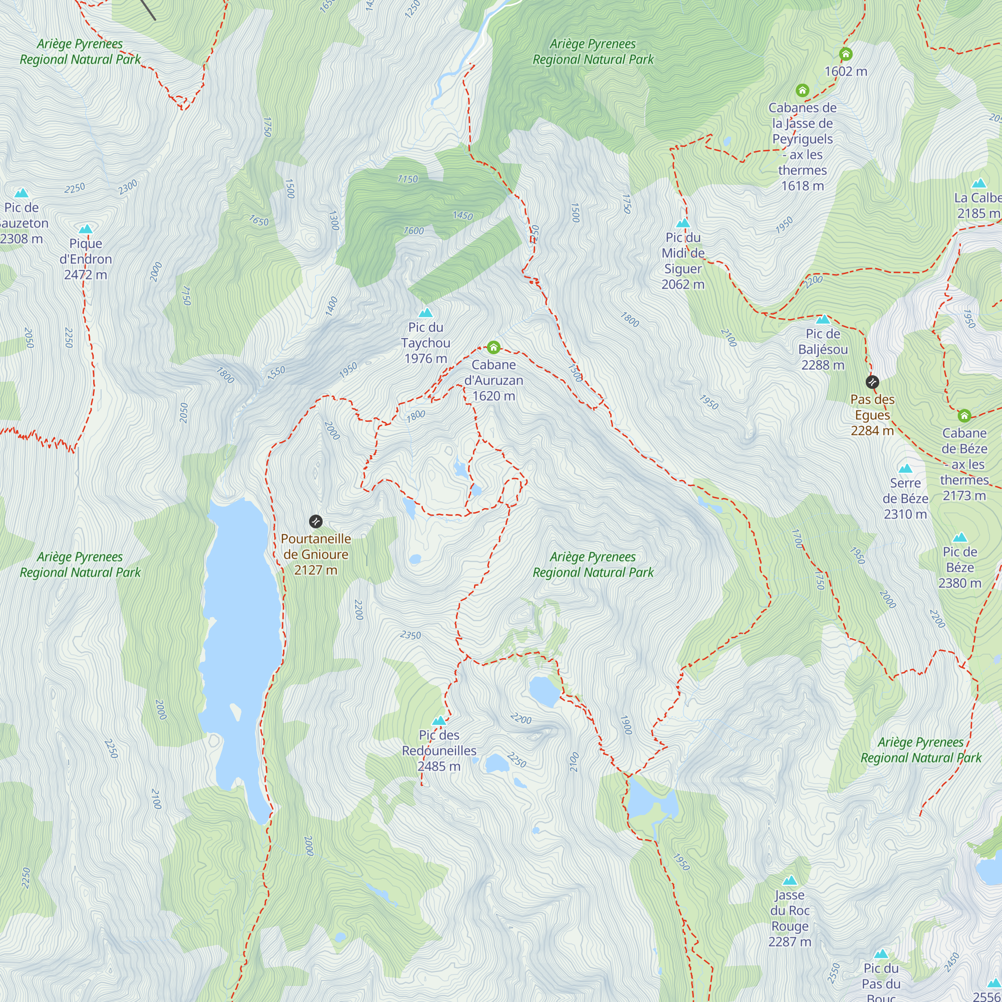 Cabane de Neych - vicdessos map