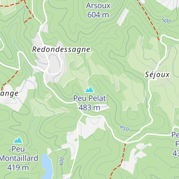 Map of Peu Pelat