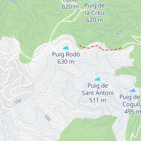 Map of Turó del Fondo Curt