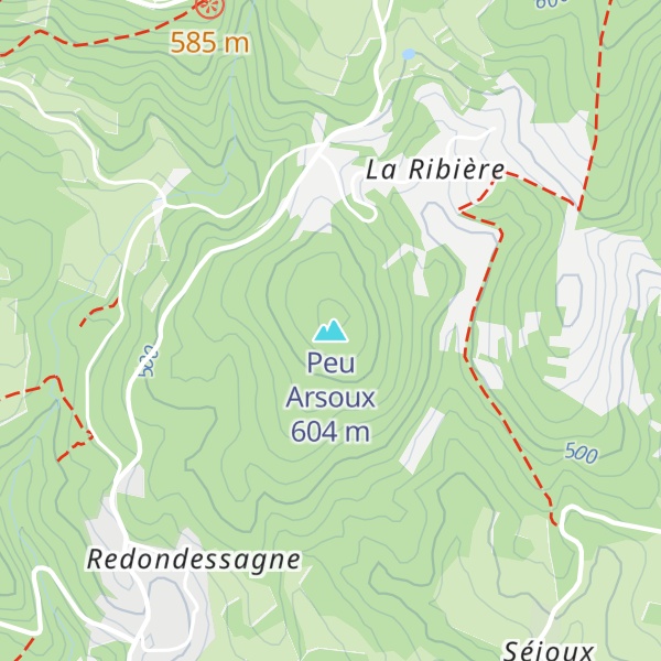 Map of Peu Arsoux