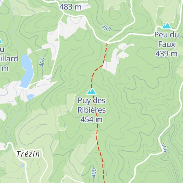 Map of Puy des Ribières