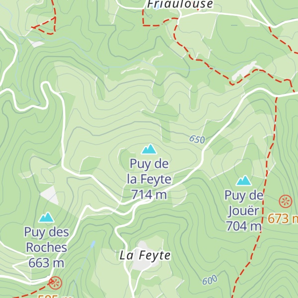 Map of Puy de la Feyte