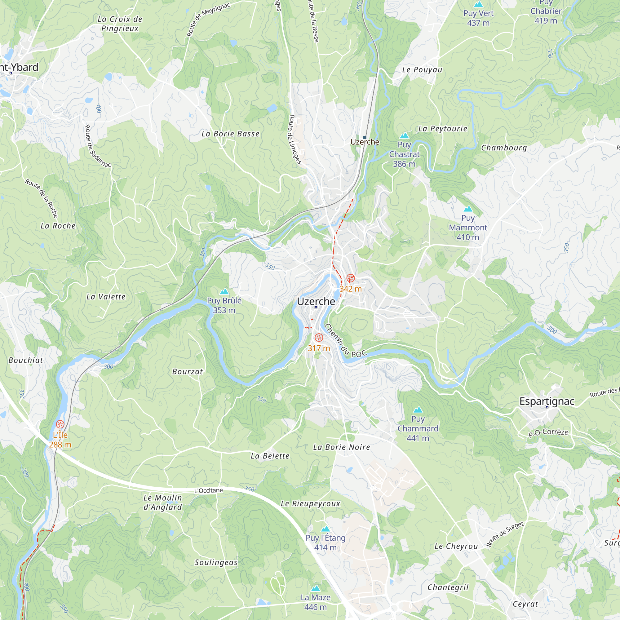 Office du tourisme Teres de Corrèze map