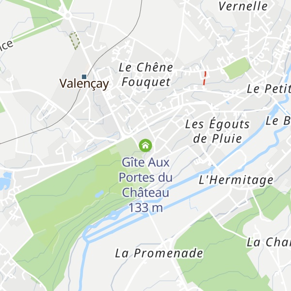 Map of Gîte Aux Portes du Château