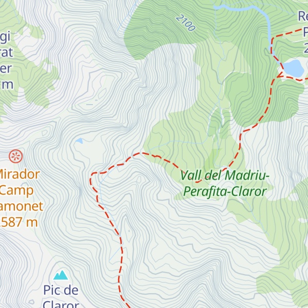 Map of Refugi de Claror