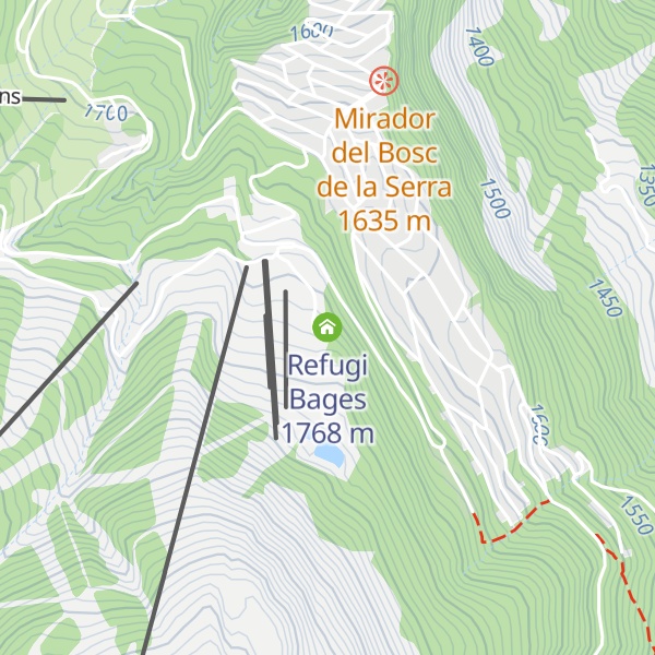 Map of Refugi Bages