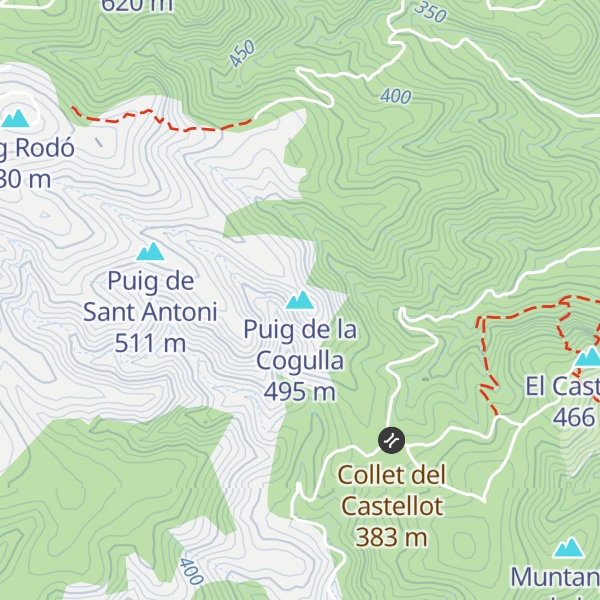 Map of Puig de la Cogulla