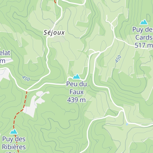 Map of Peu du Faux