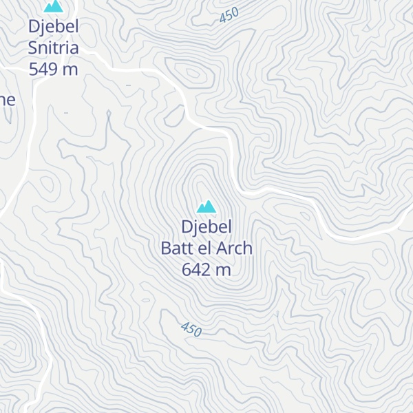 Map of Djebel Batt el Arch