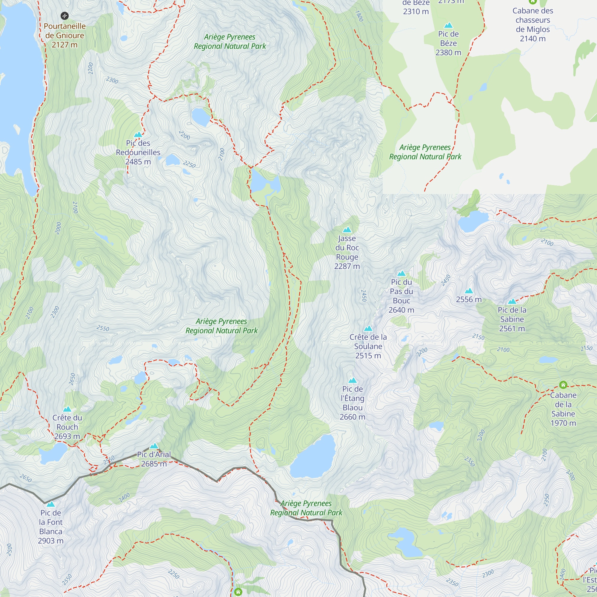 Cabane de Peyregrand map