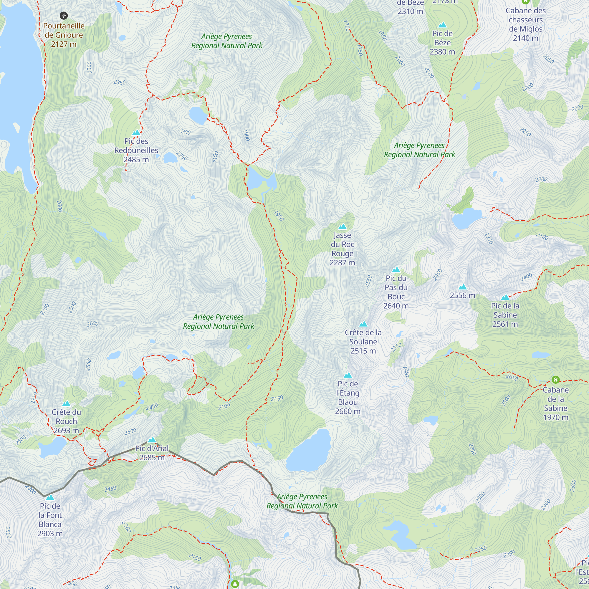 Cabane de Peyregrand map