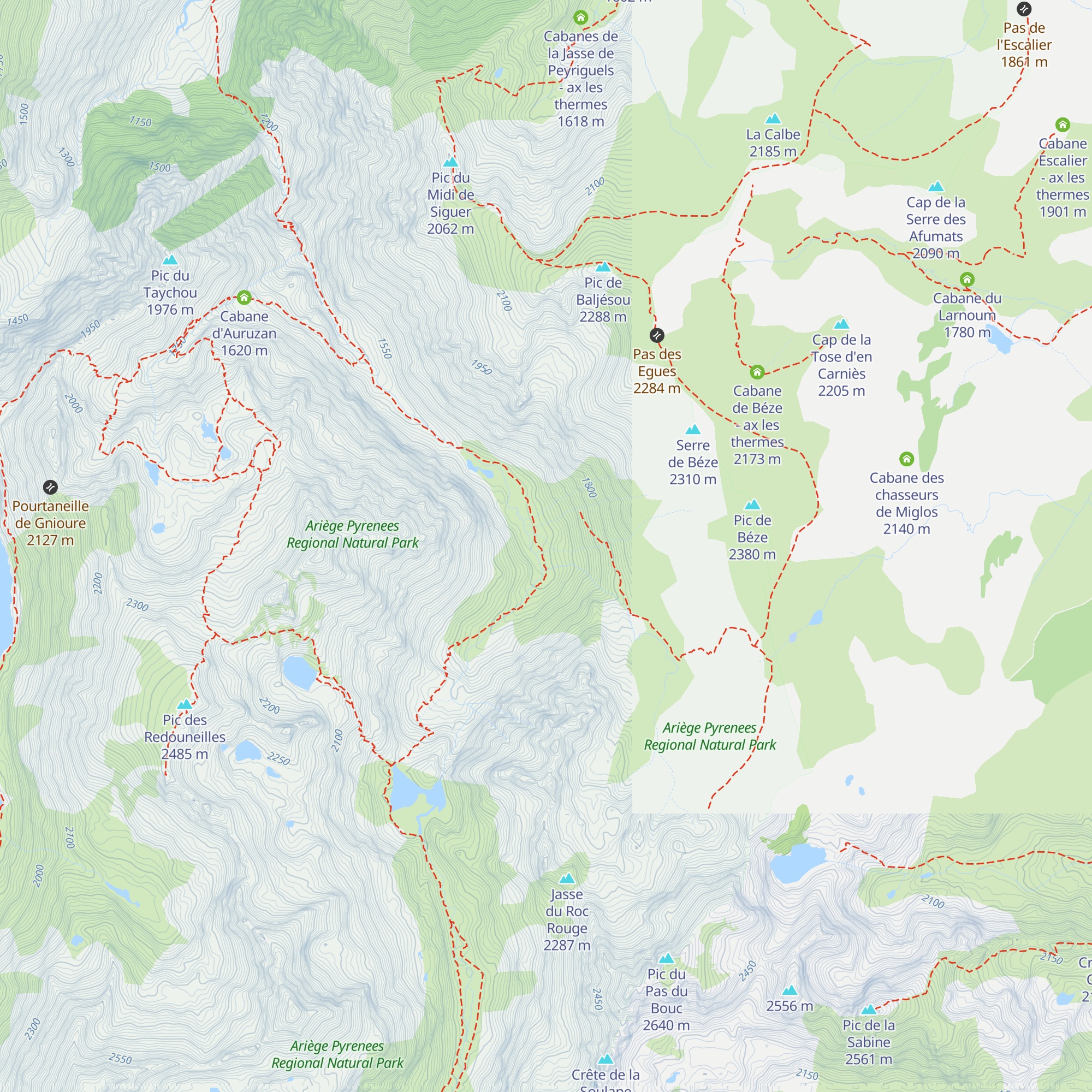 Cabane de Brouquenat d'En Haut map