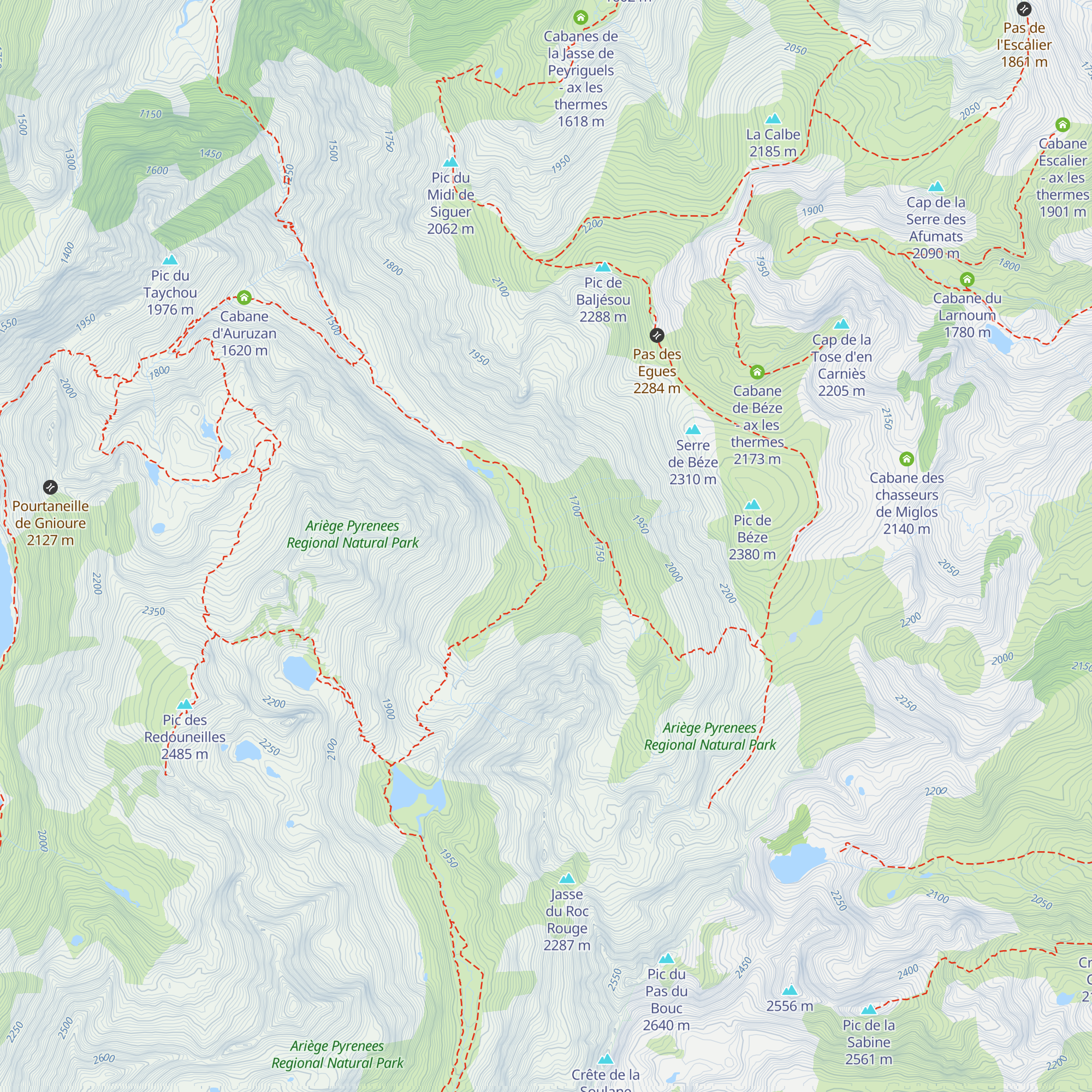 Cabane de Brouquenat d'En Haut map