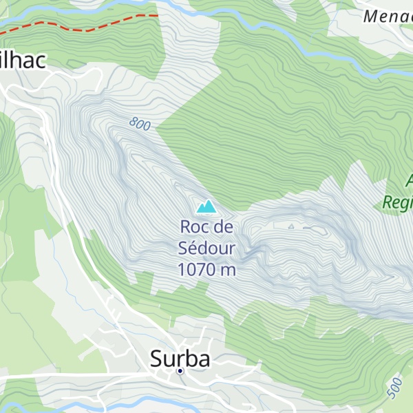 Map of Roc de Sédour