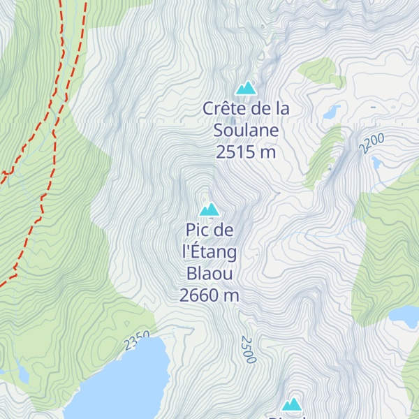 Map of Pic de l'Étang Blaou
