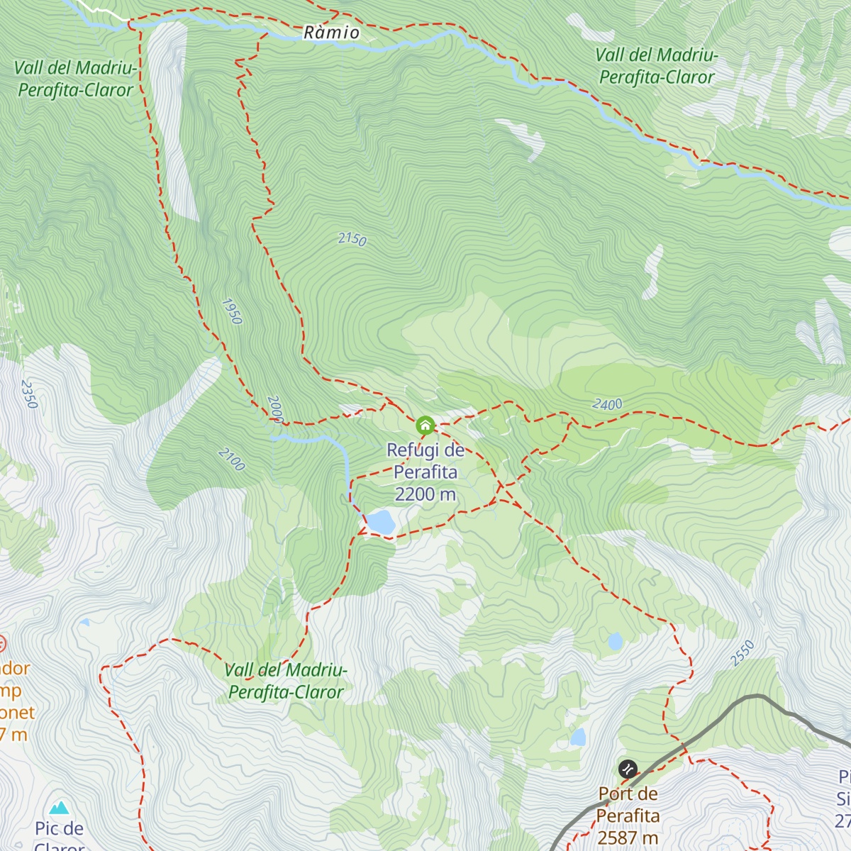 Refugi de Perafita map