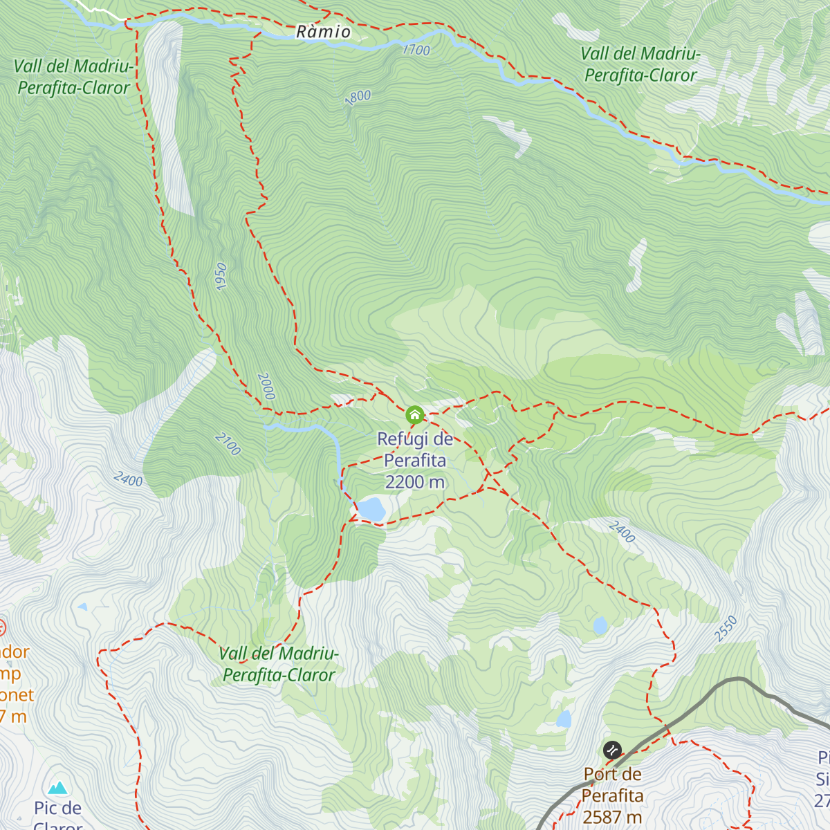 Refugi de Perafita map