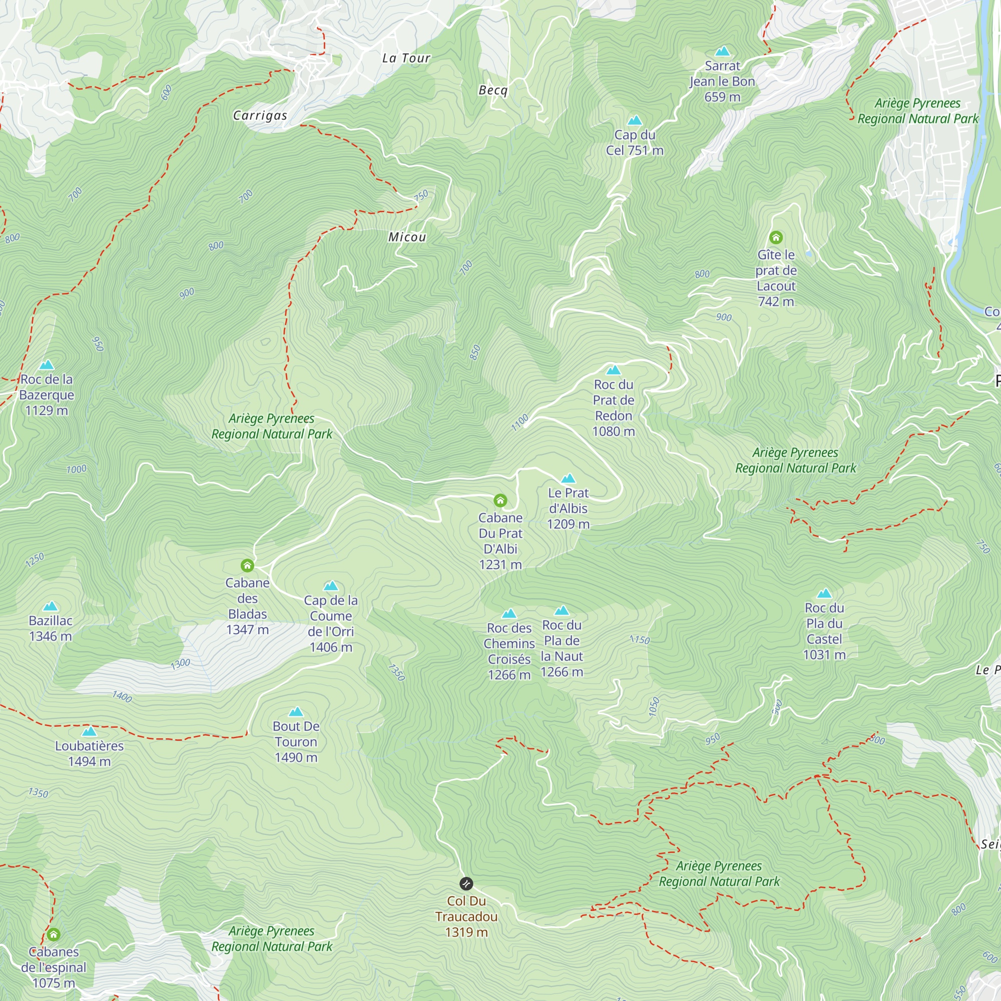 Cabane Du Prat D'Albi map