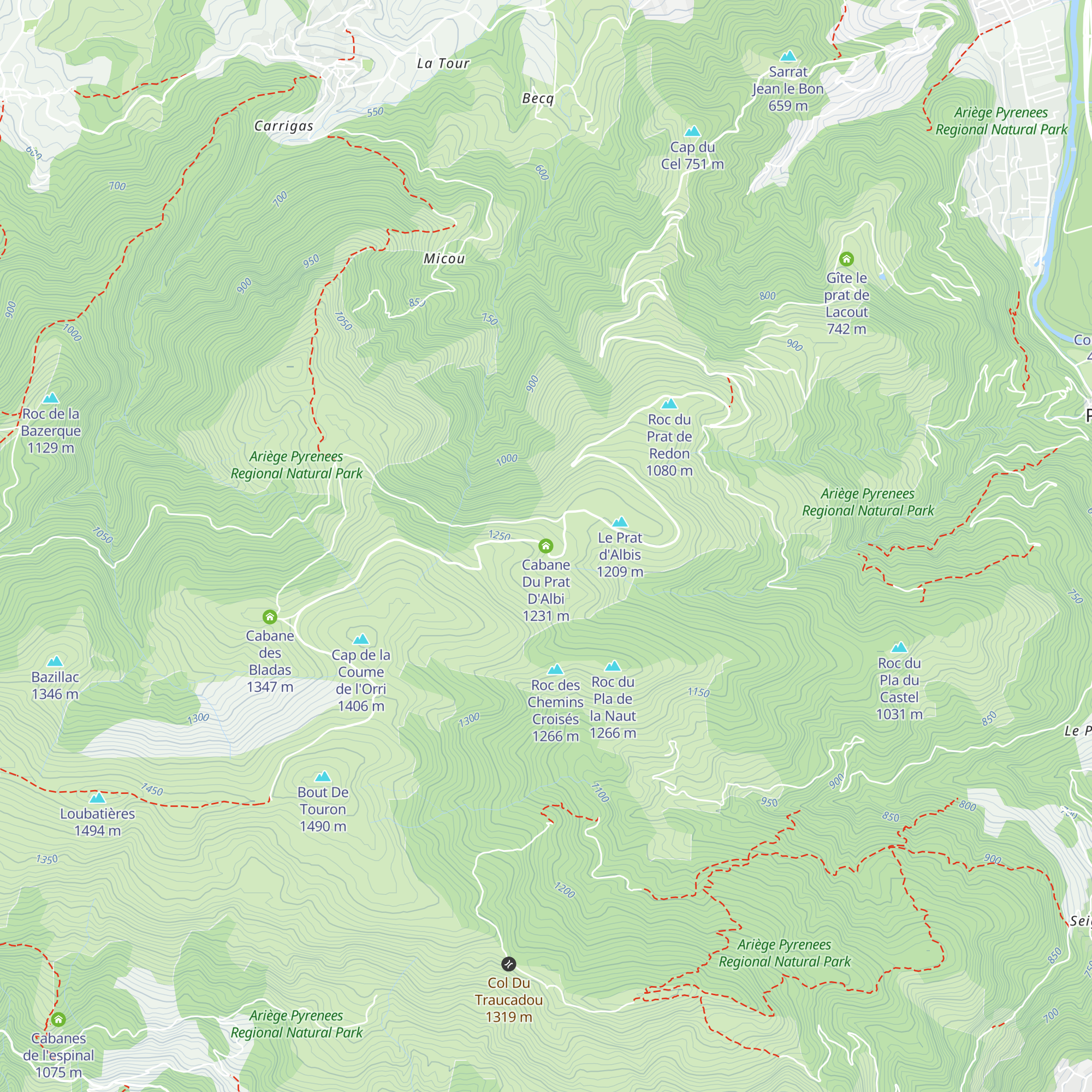 Cabane Du Prat D'Albi map