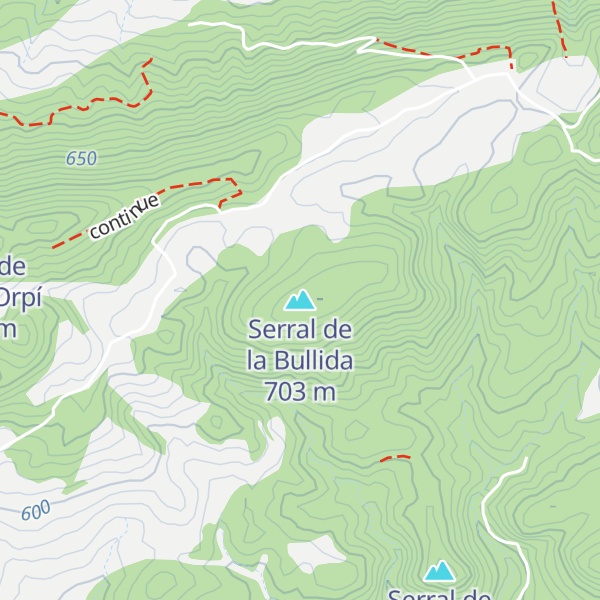 Map of Serral de la Bullida
