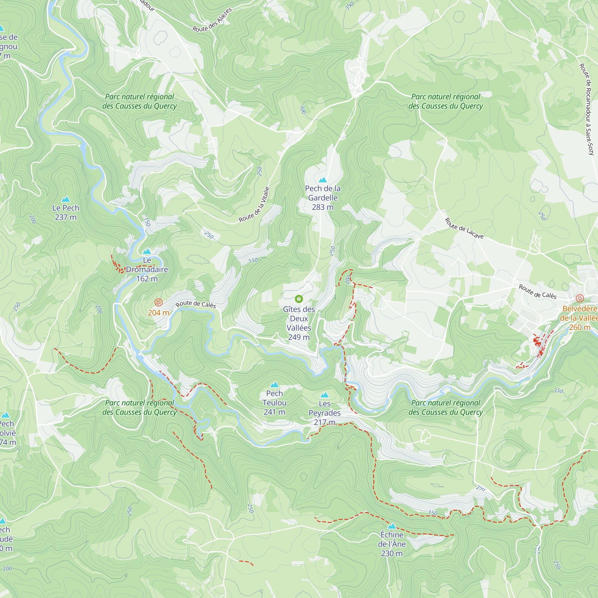 Gîtes des Deux Vallées map